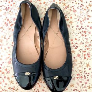 Like New Black Cole Haan Cap Toe Flats